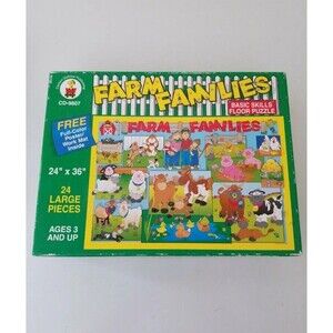 FARM FAMILIES BASIC SKILLS FLOOR PUZZLE 24 LARGE PIECES 24"X36"